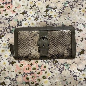 Coach Green and Brown Wallet Exotic Design